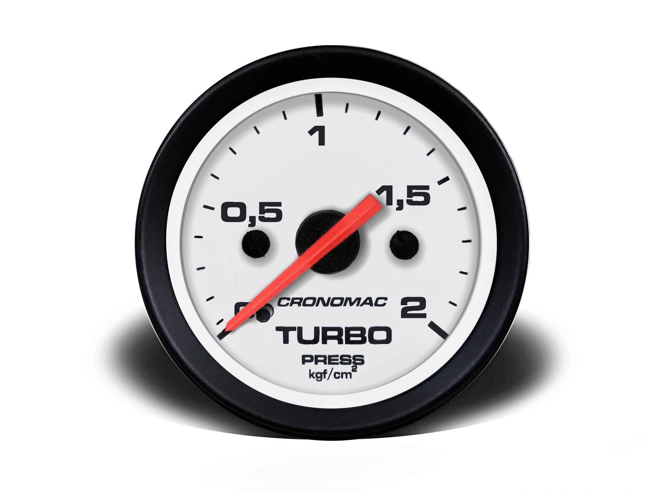 Manómetro presión turbo 52mm- Serie clásica blanca (Auto Style)